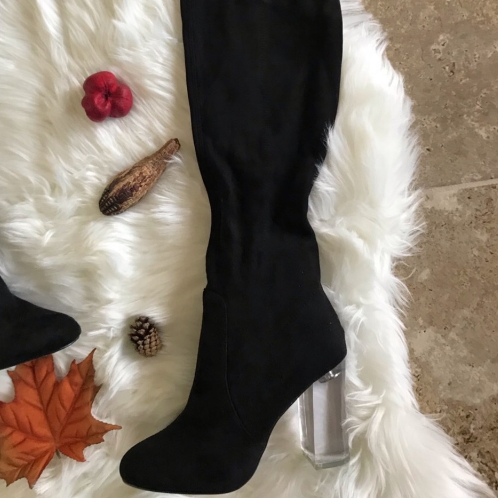 Call It Spring Eriavia Thigh High Block Heel Boots - Picture 3 of 5